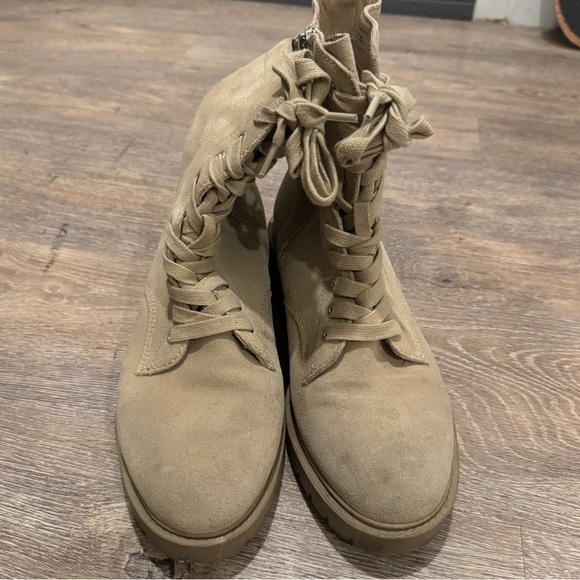 Steve Madden Suede Combat Boot - Picture 1 of 5